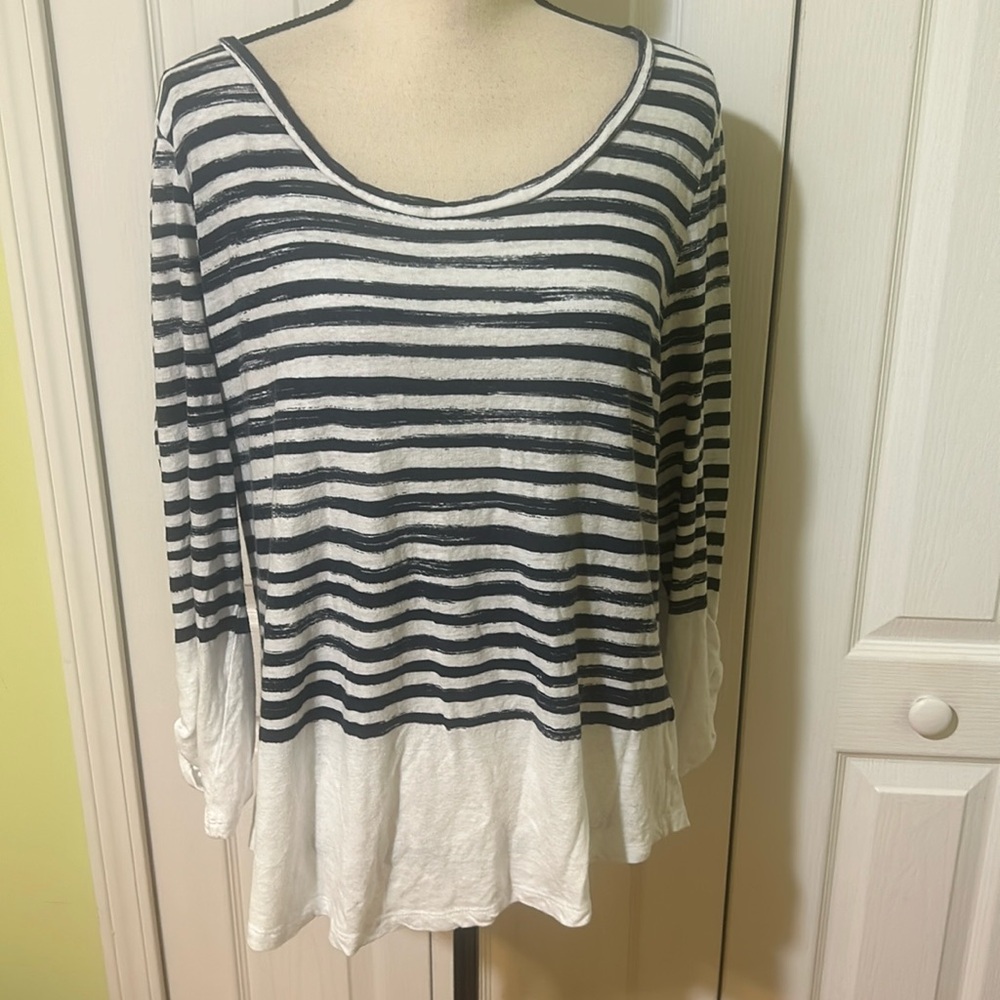 Talbots linen blend top